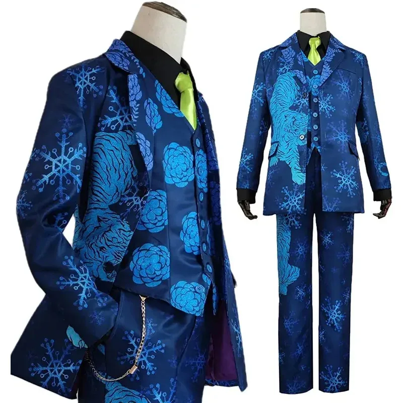 

NewTokyo Animal Cosplay Exhibition Suit Chifuyu Matsuno Coat Blue Tiger Snow 7Pcs Set Halloween Christmasb;3's,6.e;