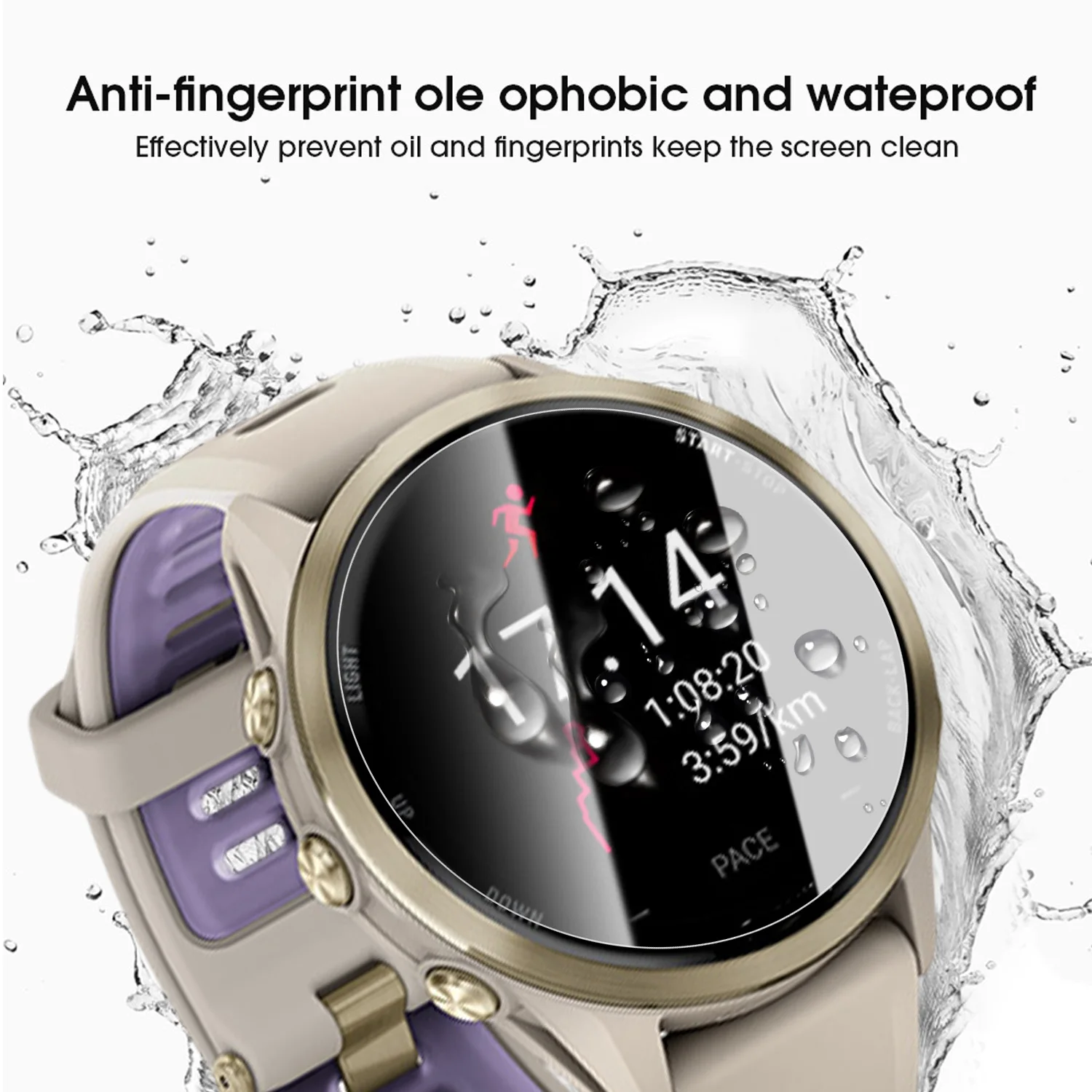 1-5Pcs Hydrogel Films for Garmin Forerunner 970 Screen Protector Watch Soft Film Unthin HD Anti-Scratch Film for Forerunner 970