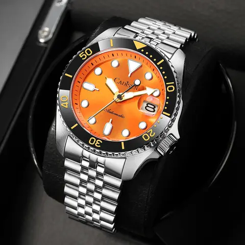 CADISEN Watches Men 20Bar Diver Retro Water Ghost Sapphire NH35 Automatic Mechanical Watch BGW9 Luminous 2023 New Clock C8220
