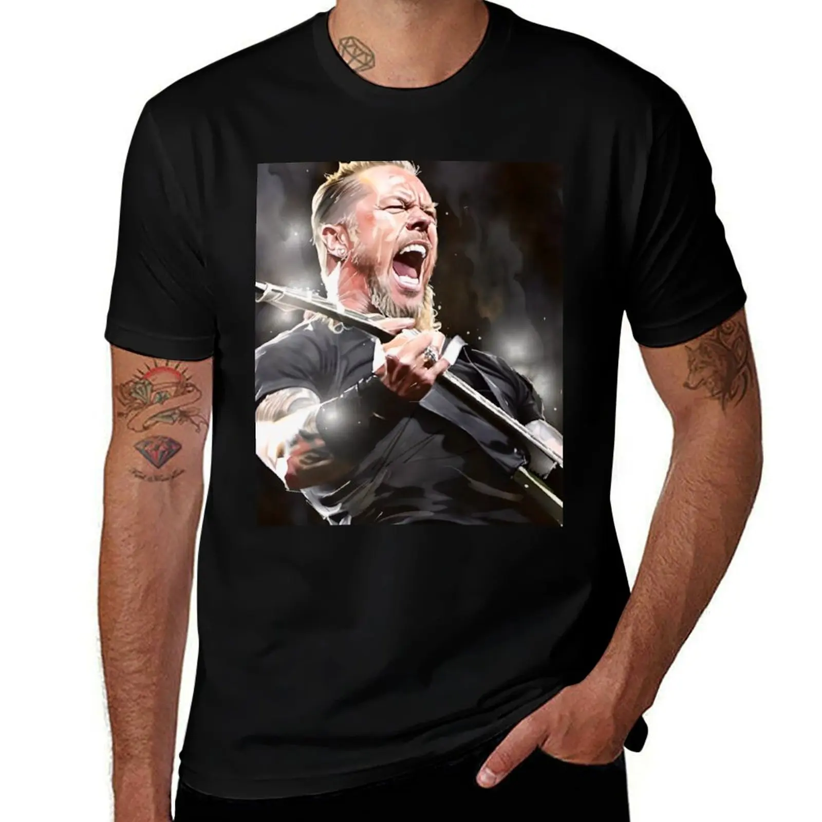 

James Hetfield T-Shirt T-shirts oversize funny meme t-shirts sweat shirts, men