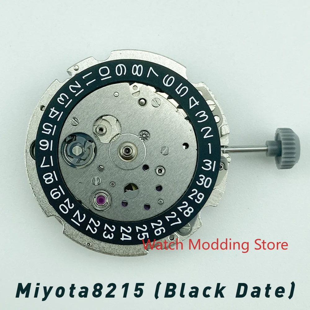 

Miyota8215 Movement New Version with Black Date Wheel (Date At 3) Free Metallic Dial Ring/Screws/Stem Quick Date Setting