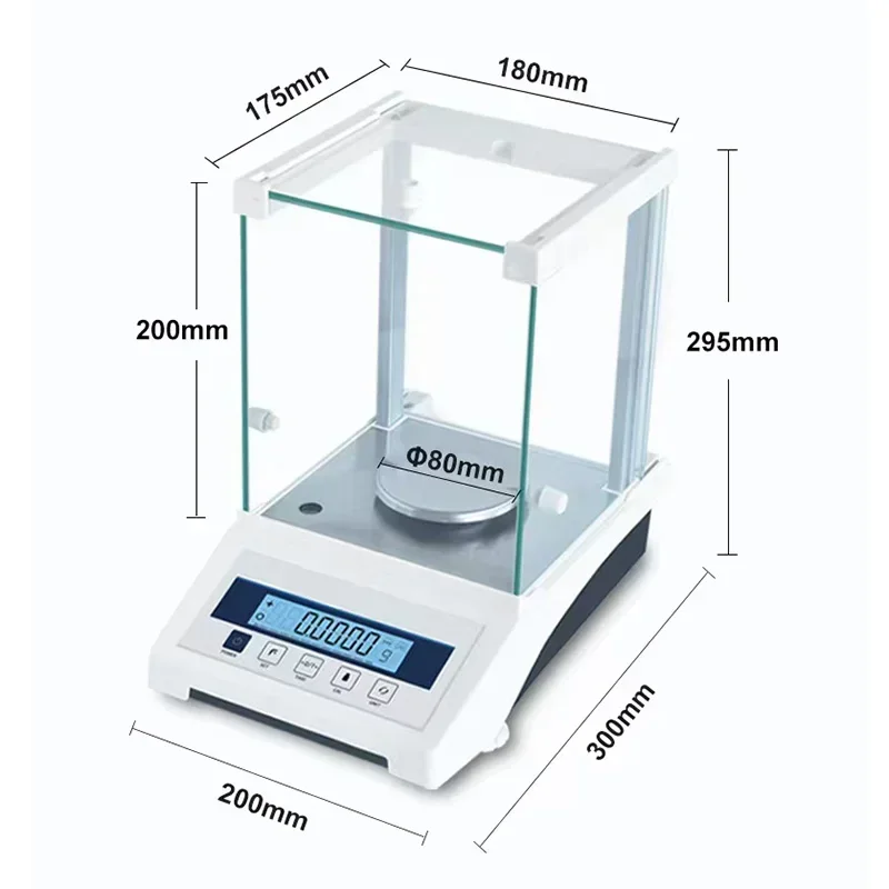 Analytical Balance 0.1mg Electronic Precision with LCD Display Digital Weighing Machine 0.0001g Analytical Balance Scale