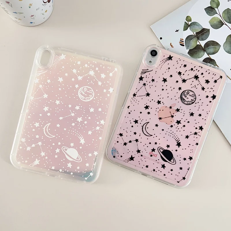 2026New model compatible with Appleipad5Tablet Protective Cover10Laser Color Paintingpro11Apple White Universe