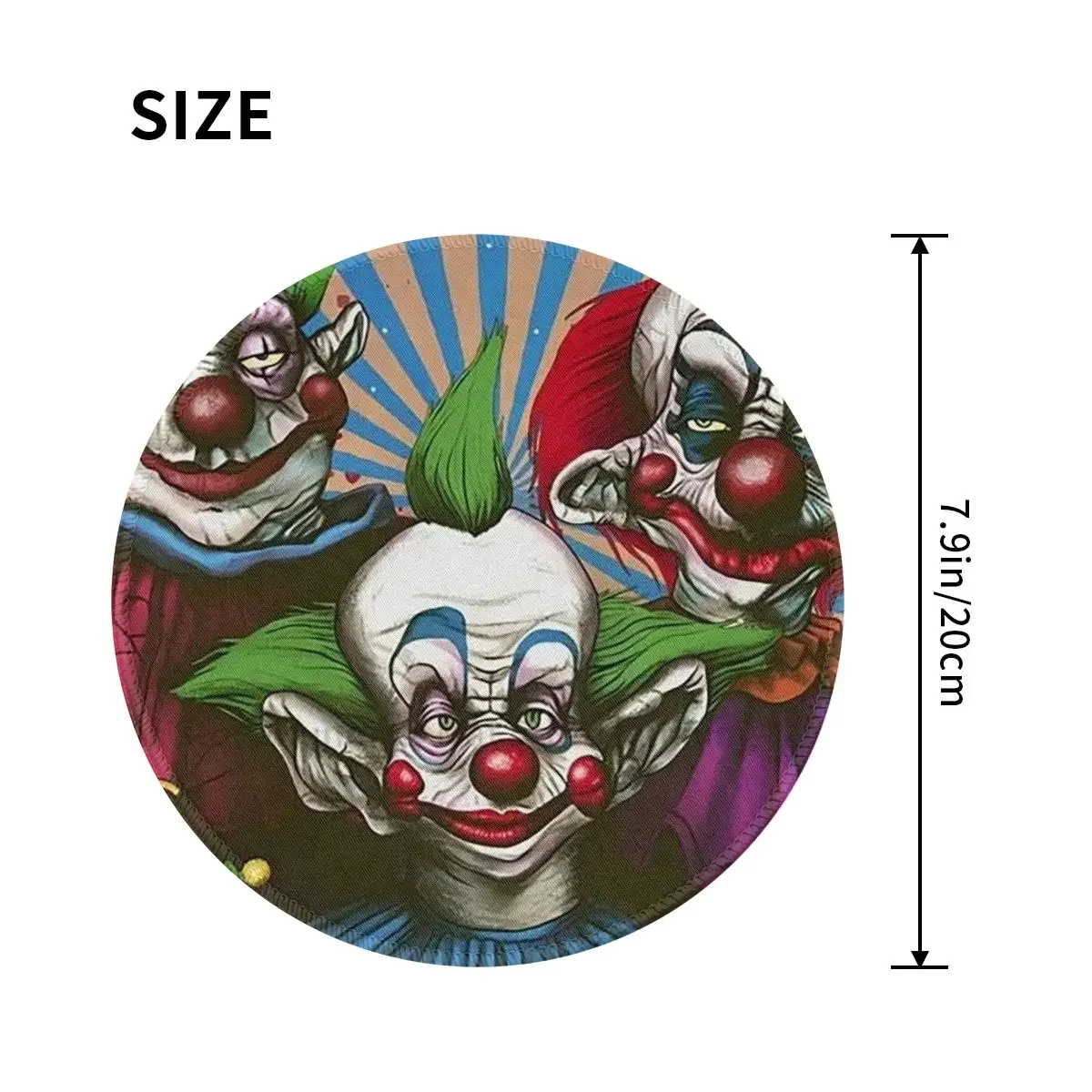 Killer Klowns From Outer Space Film Round Mouse Pad Computer Keyboard Mouse Mat Gamer Laptop Desk Mat Office Accessories Table