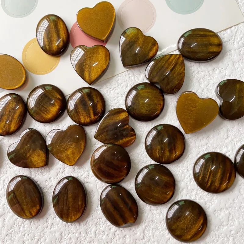 30pcs Vintage Love Heart Flat Back Resin Cabochons Patch Diy Phone Case Hair Clip Shoes Jewelry Decoration Crafts Accessories - view 5