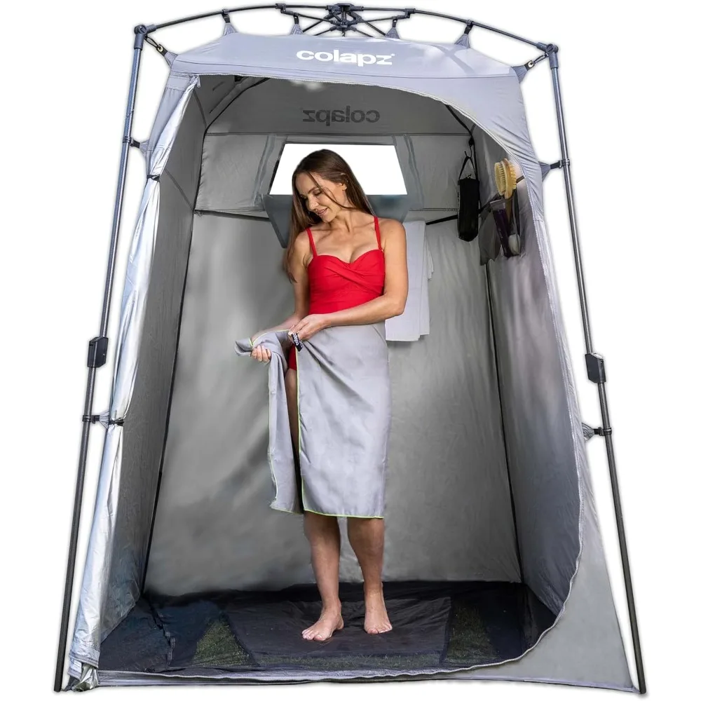 Camping Shower Tent and Pop Up Toilet Tent  Additional Camping Storage Tall Tent - Privacy Beach Tents Shelters Pop Up