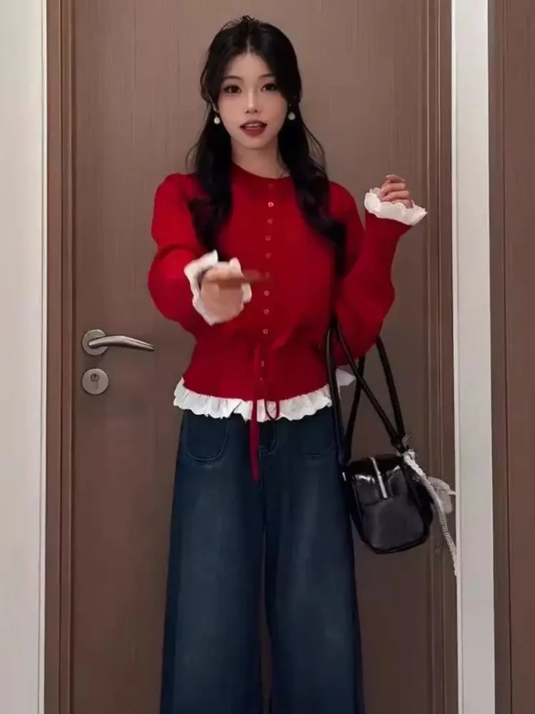 

Модная корейская трикотажная женская одежда: антивозрастной, трендовый, универсальный топ для осени и зимы. Новинка.