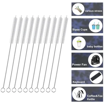 스테인리스 빨대 클리너 브러시, 재사용 가능, 넓은 머그잔, 빨대 청소 브러시, 시피 컵 물병