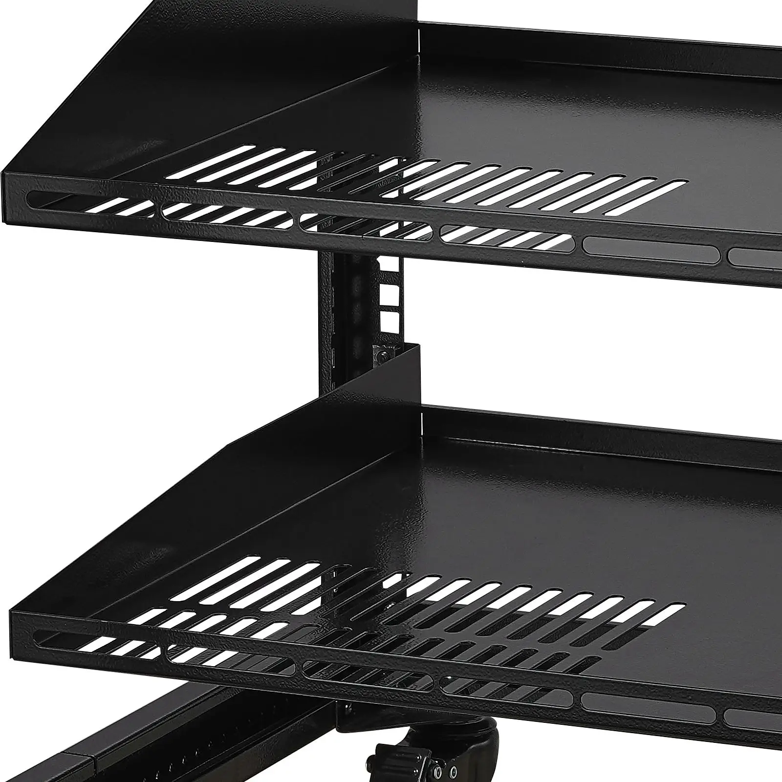 9U Open Frame Server Rack, 23''-40'' Adjustable Depth, Free Standing or Wall Mount Network with 360° Casters, Heavy Duty 4 Post