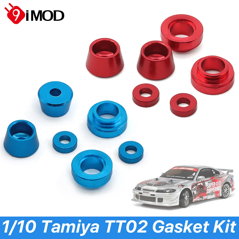 9IMOD Metal Steering Cups Gasket Front Steering Cups Gasket 1/10 Tamiya TT02 Gasket Kit For 1/10 Tamiya TT02 RC Car Upgrade Part