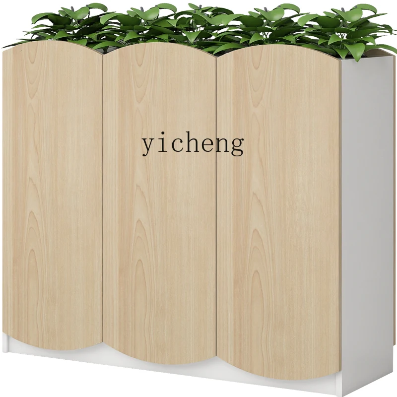 ZF Planter File Cabinet Double-Sided Partition Long Locker Special-Shaped Door Wooden Simple