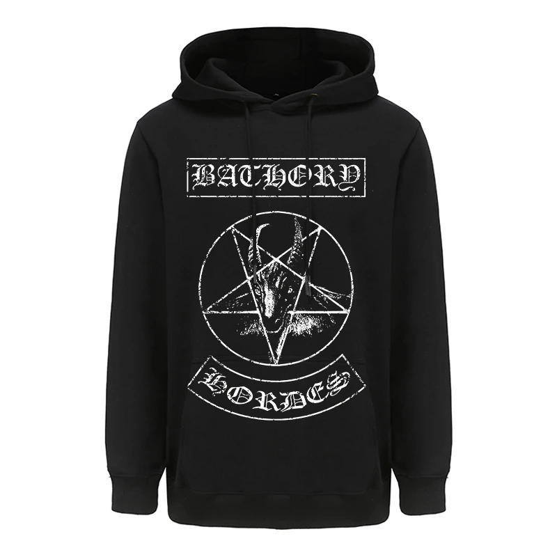 Vintage Mens Hoodies Bathory Hoody Tops Heavy Metal with Hooded Y2k Vintage Hip Hop Streetwear Hoodie Oversized Sweatshirts