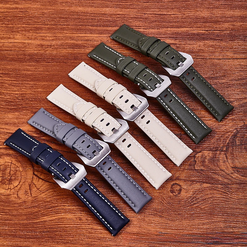 

Новый нейлоновый ремешок для часов Panerai из натуральной кожи, подходит для Fat SeaPAM01661/441, винтажный мягкий стиль