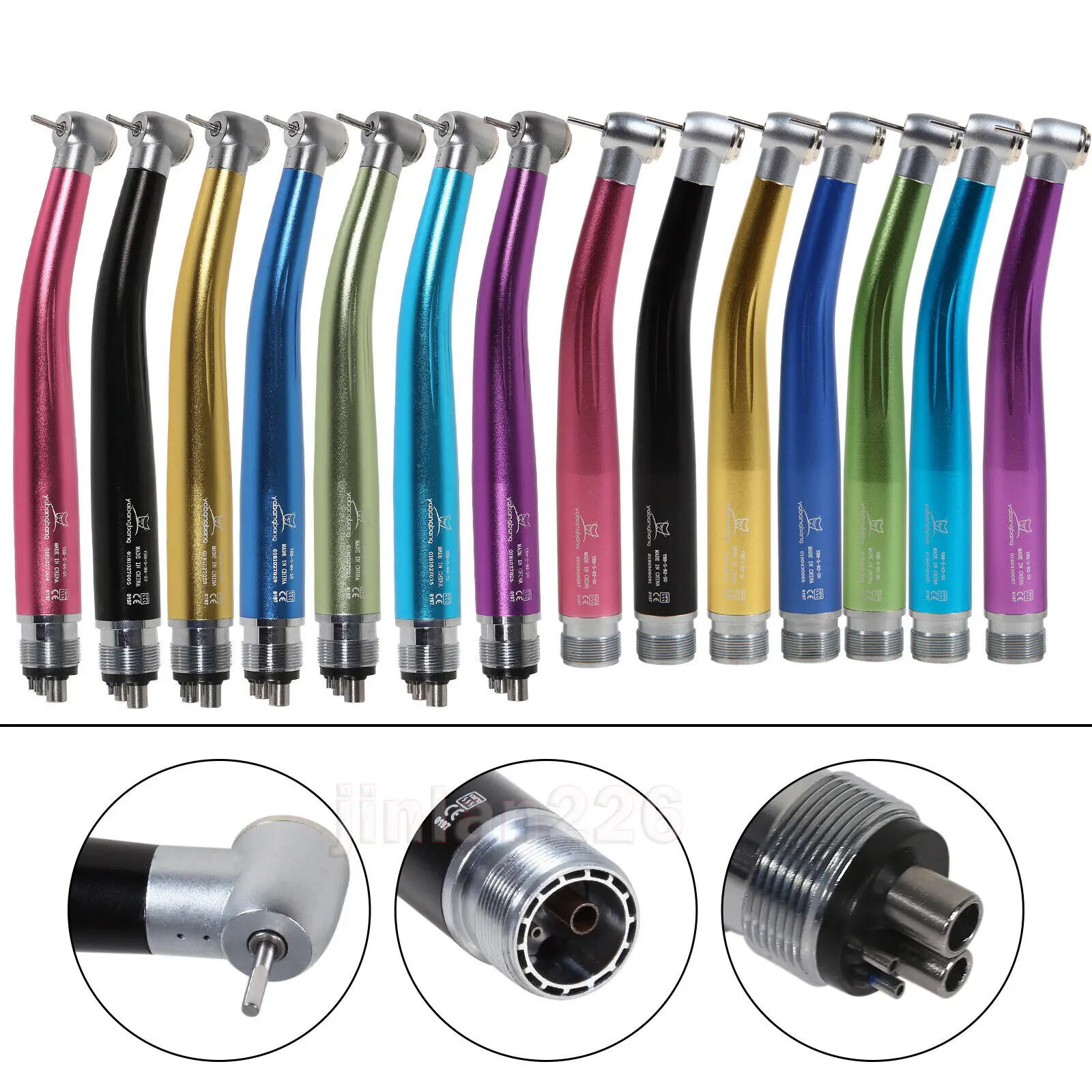 

Dental Air Turbine PANA MAX High Speed 7 Colors Handpiece 2/4Hole Single Water Spary Push Button Fit NSK