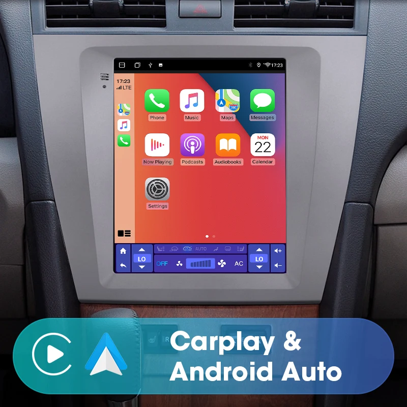 JMCQ Android 11 Car Radio Multimedia Player For Toyota Camry 7 XV 40 50 2006-2011 Vertical Screen Navigation Carplay Head Unit
