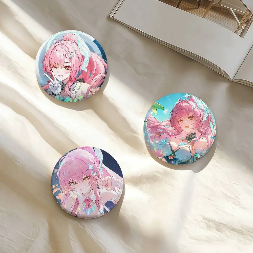 Game Wuthering Waves Aemeath Laser Badge Lapel Pins for Backpacks Briefcase Brooch Clothes Gifts