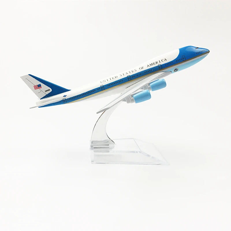 

16CM Airplane Model Air Force One Boeing B747 Airlines Aircraft Diecast Metal Plane Model Toy Gift Collectible