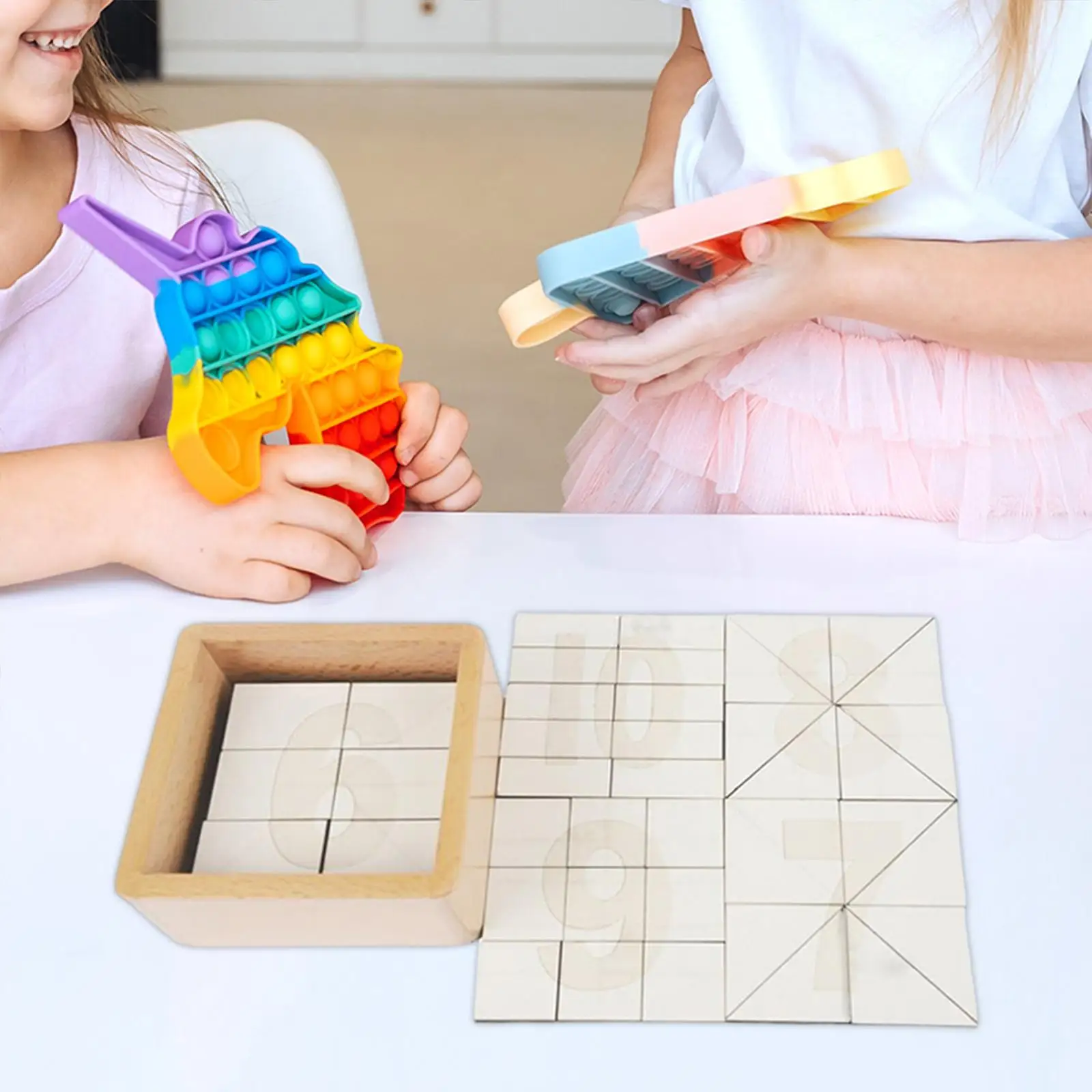 

montessori Toy Wooden Geometry Board Puzzle Math Puzzle Brain Teaser Activity