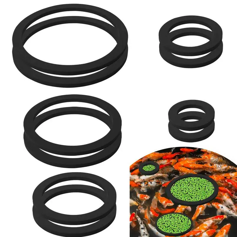 Anillo dispensador de alimento para peces, 5/10 unidades, soporte de alimento para acuario, corral para plantas flotantes, reduce el desperdicio de alimento para peces, suministros para mascotas