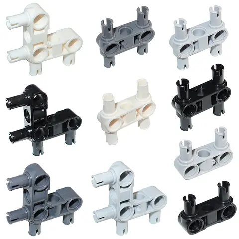 Building Blocks Technical Part MOC Pin Connector Perpendicular with Pins 48989 55615 2393 High-Tech DIY Brick Toys