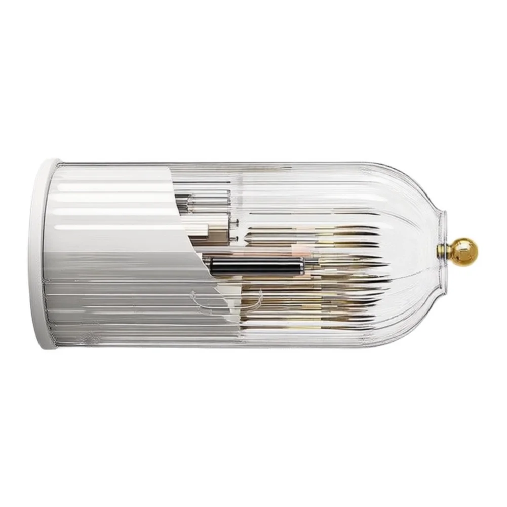 Dust-Proof Clear Toothbrush Holder with 360 Degree Rotation and Three Separate Compartments for Bathroom Organization