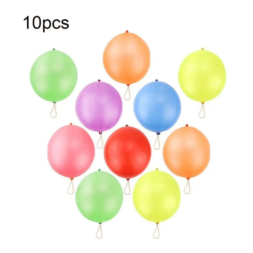 10pcs/set 18in Punch Balloons Decorative Colorful Clapping Balloons with Rubber Band Thicken Shake Clap Fitness Balloon