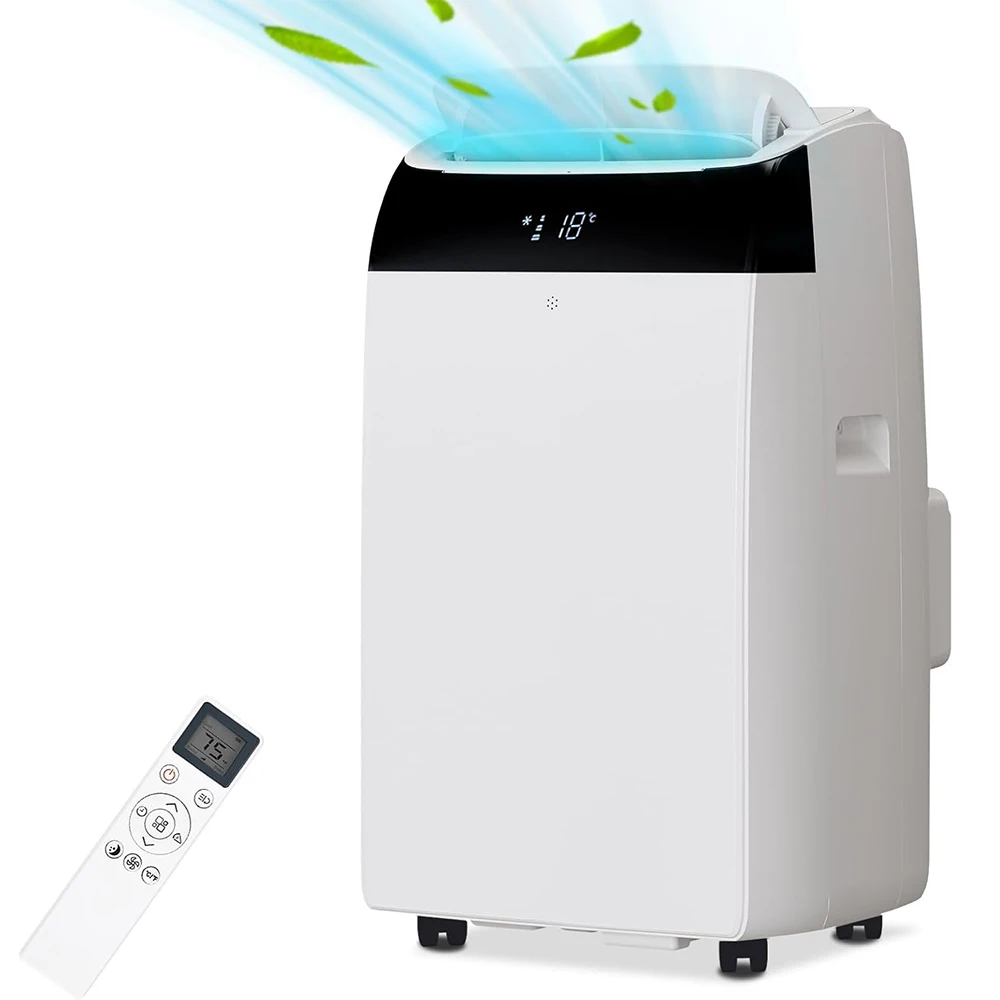 

Портативный кондиционер мощностью 14 000 БТЕ с осушителем. Легко перемещаемый небольшой блок переменного тока с дистанционным управлением. Комплект выхлопной трубы для крепления окна.