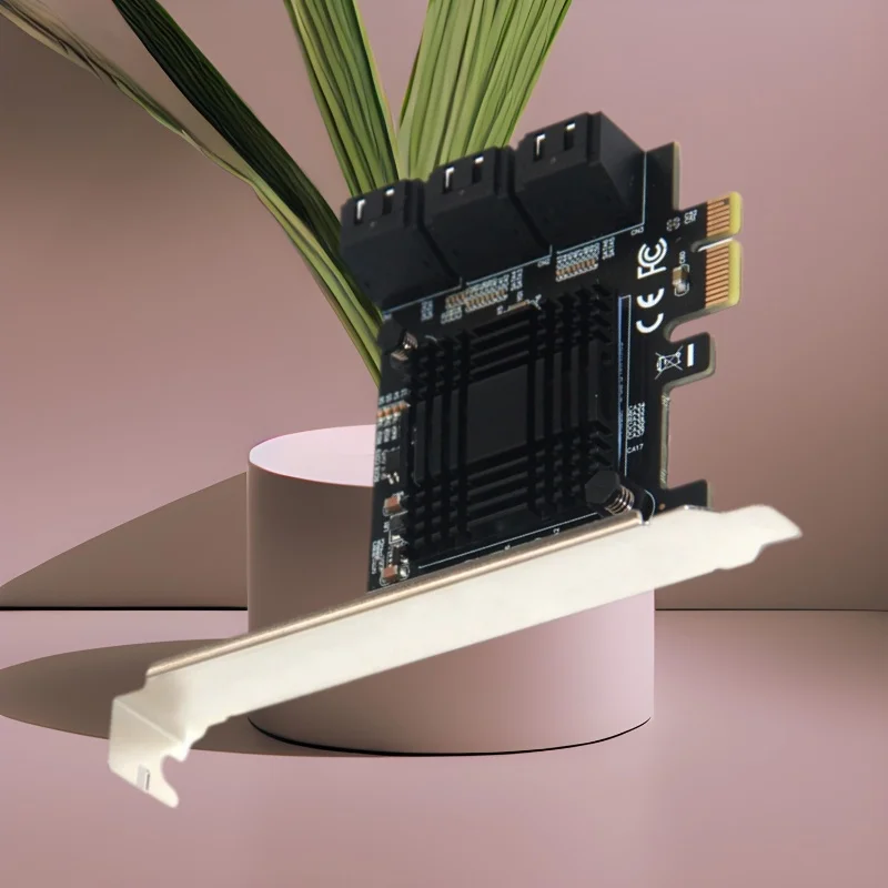 新しいsata-pci-express-pcie-sata-jmb575-asm1062チップ搭載-6ポートsata30-ヒートシンク付き-pcie-sata拡張カード-デスクトップパソコン用