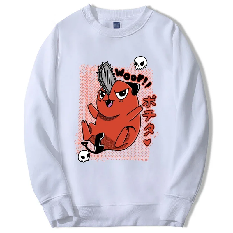 Sweatshirt anime Jepang hot chainsaw man tracksuit pakaian bulu hangat hoodie pochitgraphic pakaian olahraga atasan modis