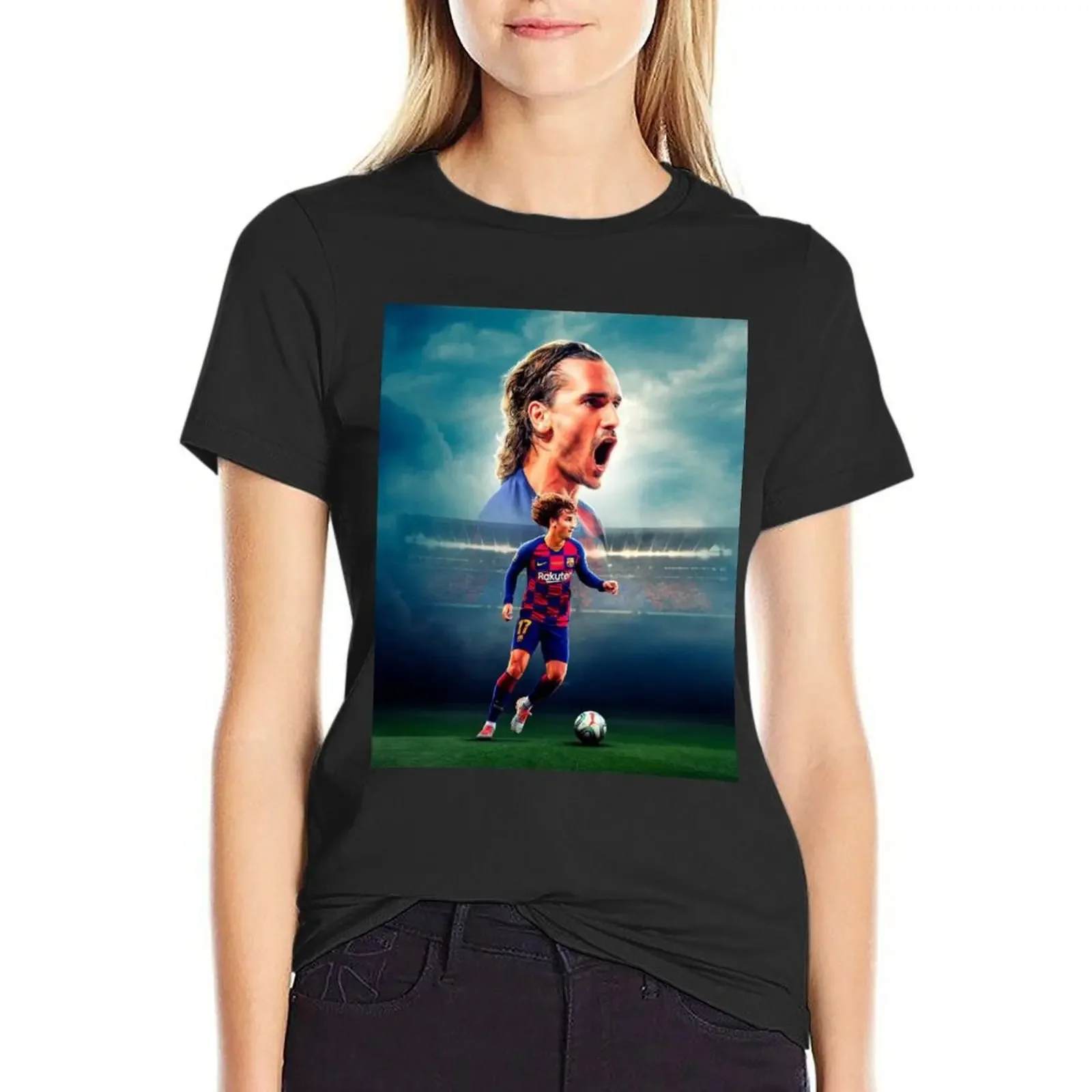

Art Griezmann Wallpaper T-Shirt blanks oversized hippie clothes workout shirts for Women
