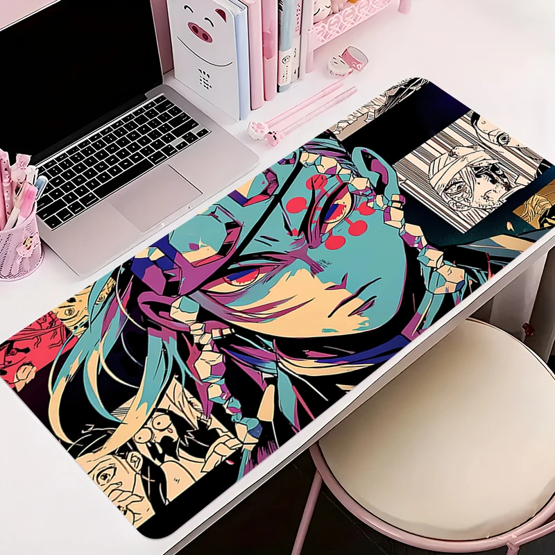 لوحة ماوس أنيمي ألعاب D-demon Slayer Tengen Uzui ماوس الوسادة حصيرة مكتبية للكمبيوتر وخزانة المكتب لوحة المفاتيح