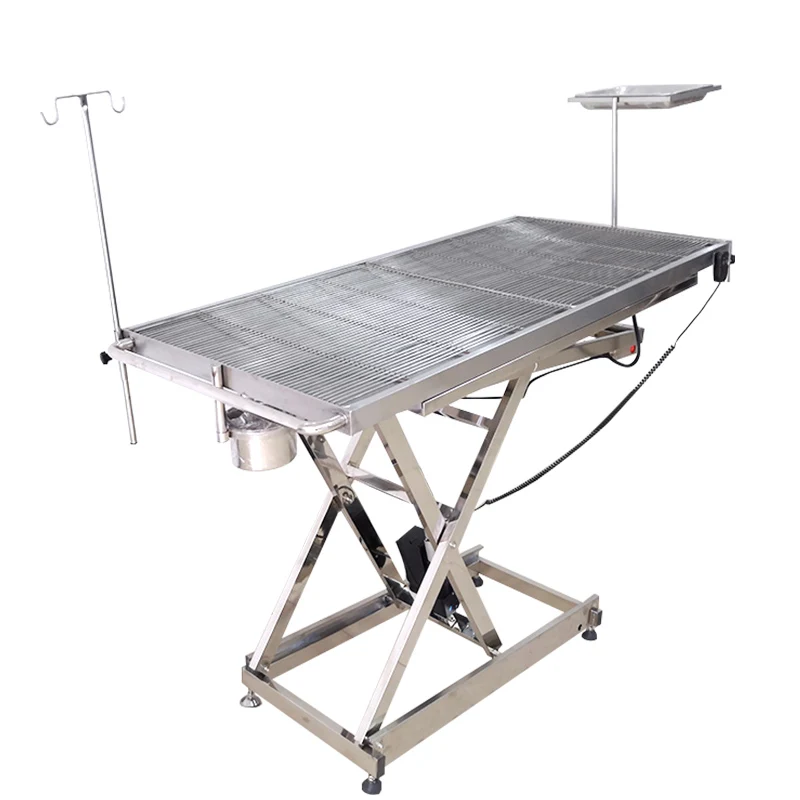 Hospital Veterinary Equipment Examination Surgical Table for Animals Operating Vet Pet Stainless Steel Case Sliver