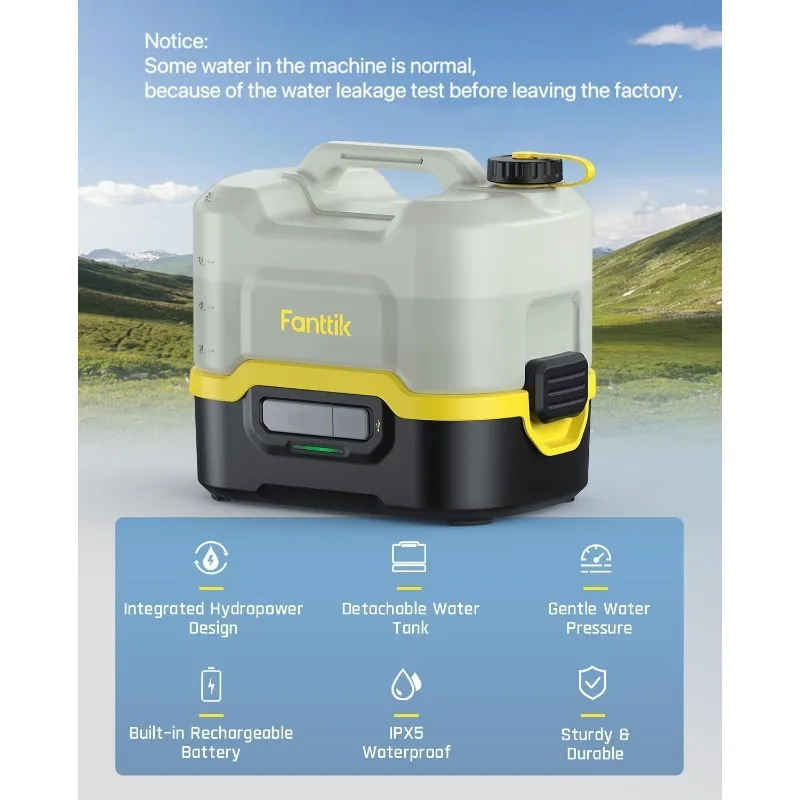 Fanttik NB8 Nano Portable Cordless Electric Sprayer w/2.1Gal Tank, Retractable Spray Head, 2600mAh Lithium Battery