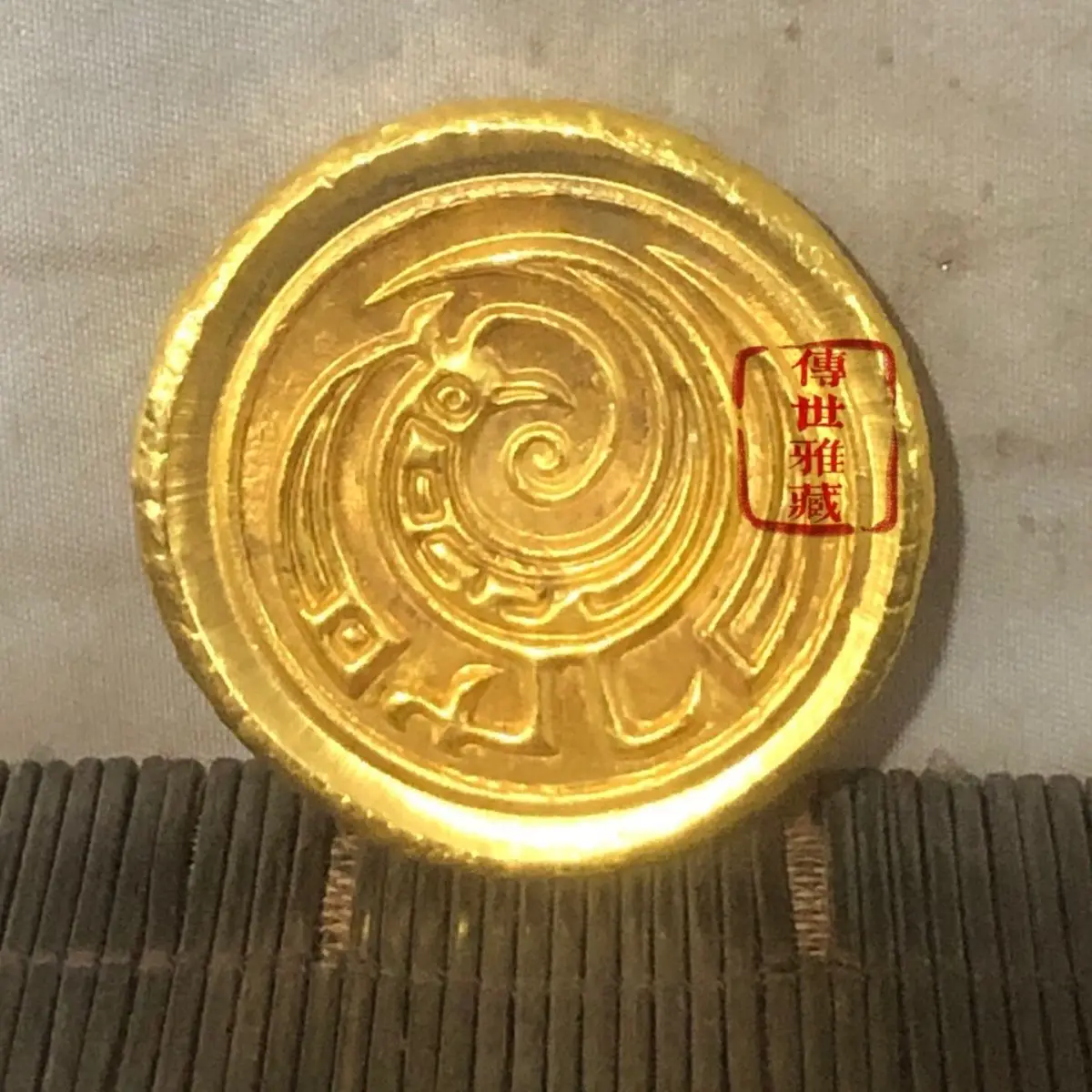 Solid Roman gold coins, handmade reliefs, Sanxingdui, ancient figures, masks, coins, gold cakes, phoenixes