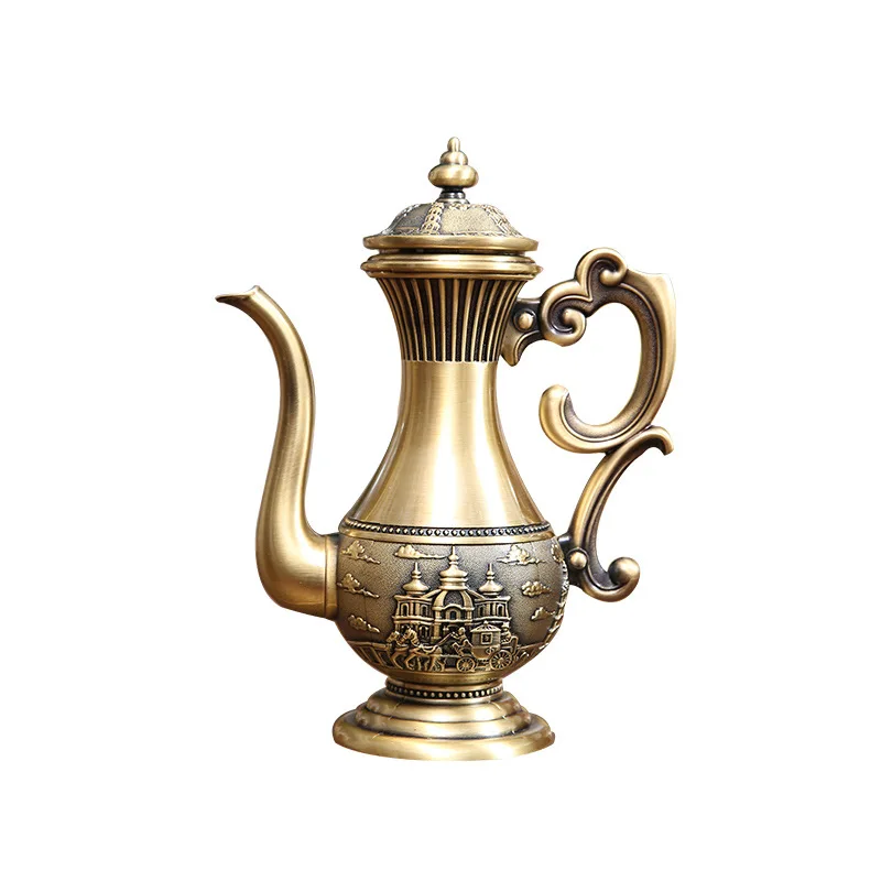 Bronze wine set, household wine jug, high-end set, goblet, Chinese court set gift box