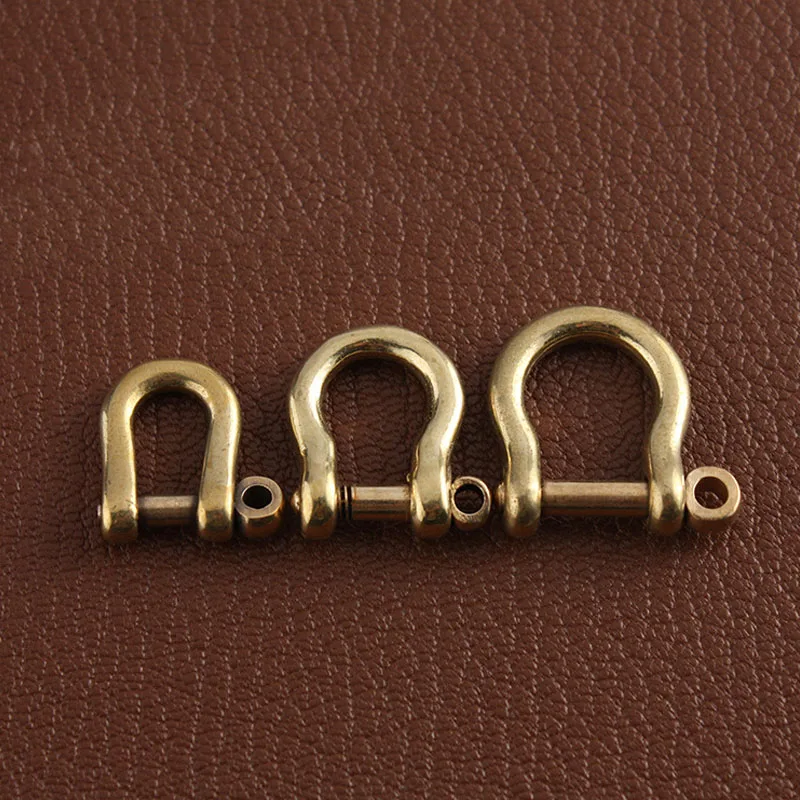 1pcs Brass Detachable Removable Open Screw D Ring Buckle Shackle Clasp Leather Craft Bag Strap Belt Handle Shoulder Webbing
