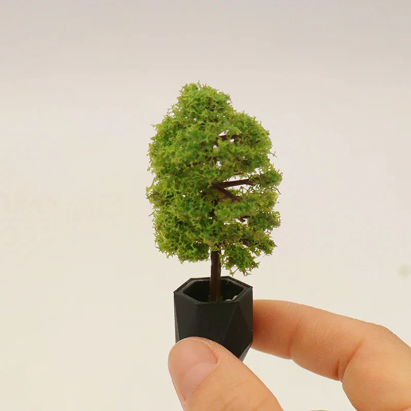 Simulación de casa de muñecas, planta en maceta, modelo de casa de muñecas, Mini decoración del hogar, casa de muñecas, Micro adornos de paisaje de jardín, 1/12