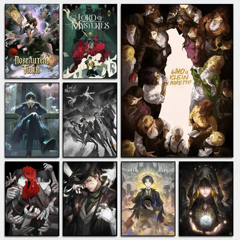 Anime L-Lord Of M-Mysteries Poster Self-adhesive Art Room Entrance Restaurant Wall Decor Art Painting