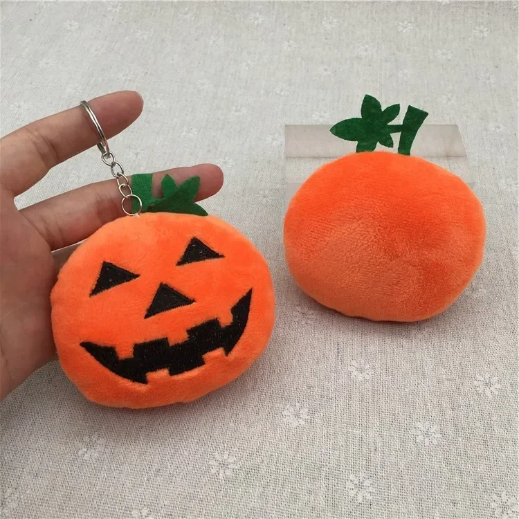 Halloween Dolls Funny Pumpkin Soft Stuffed Plush Toys Hobbies Key Chain Cute Delicate Bag Decoration Great Festival Gift for Kid