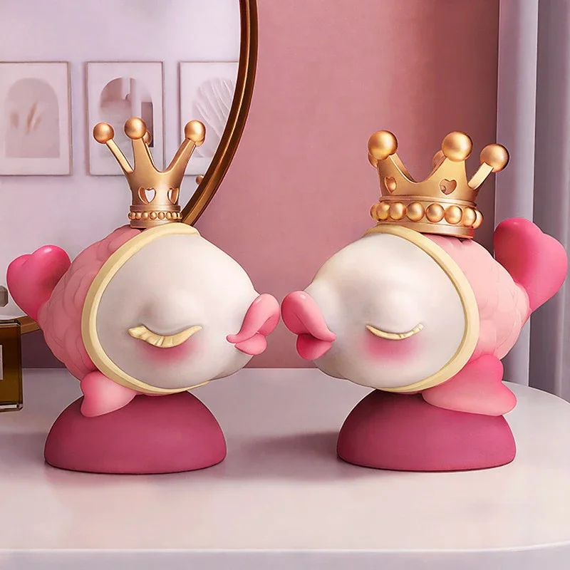 

Cute Goldfish Couple Ornament Home Furnishing Girlfriend Engagement Wedding