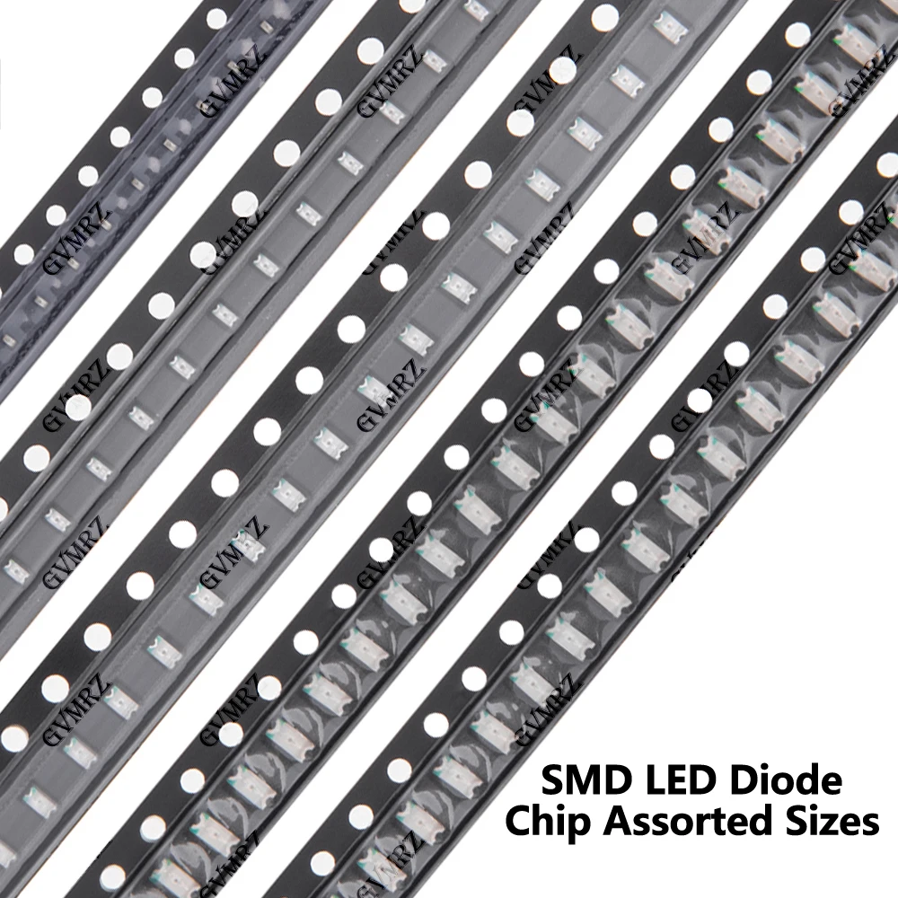 100PCS 3528 5050 5730 SMD LED Diode Chip Assorted Sizes 0402 0603 Multiple Colors for PCB DIY Electronics 0805 1206