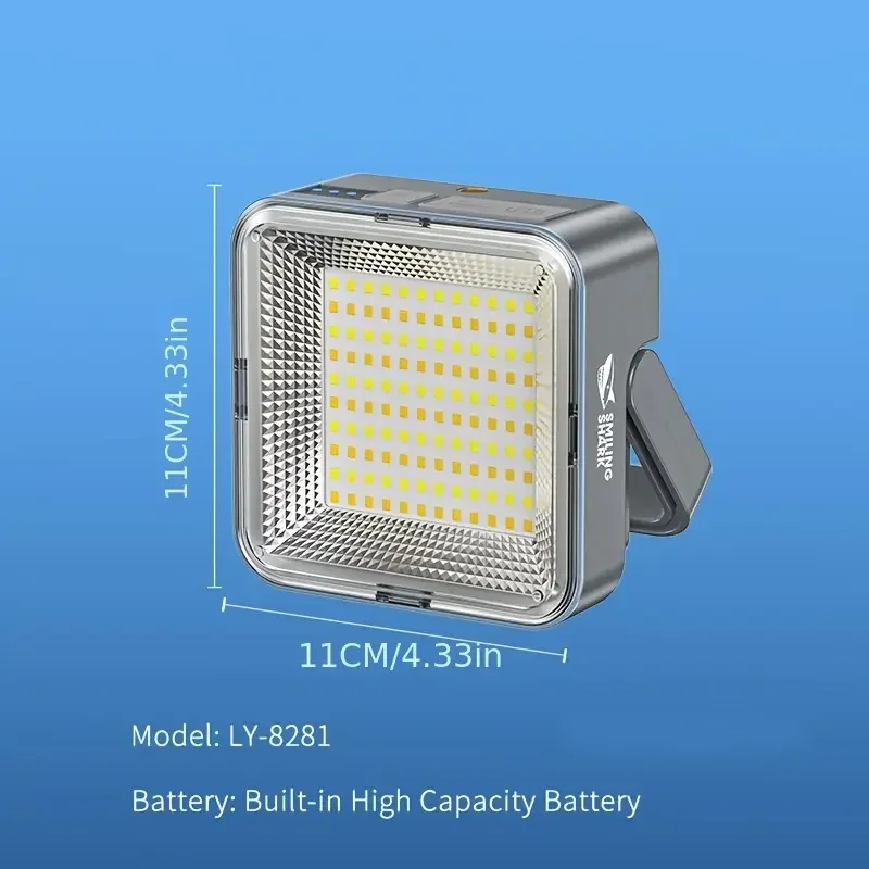 Outdoor Portable LED Camping Light Solar Charging 4000mah Large Capacity Power Bank Intelligent Display Portable Hanging Light