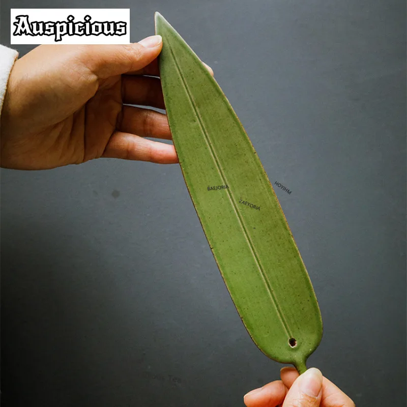ZAEYORIA Handmade Bamboo Leaf Stick Incense Holder Mist Smoking Steamers Incense Burners Consecrate Censer Yoga Decoration