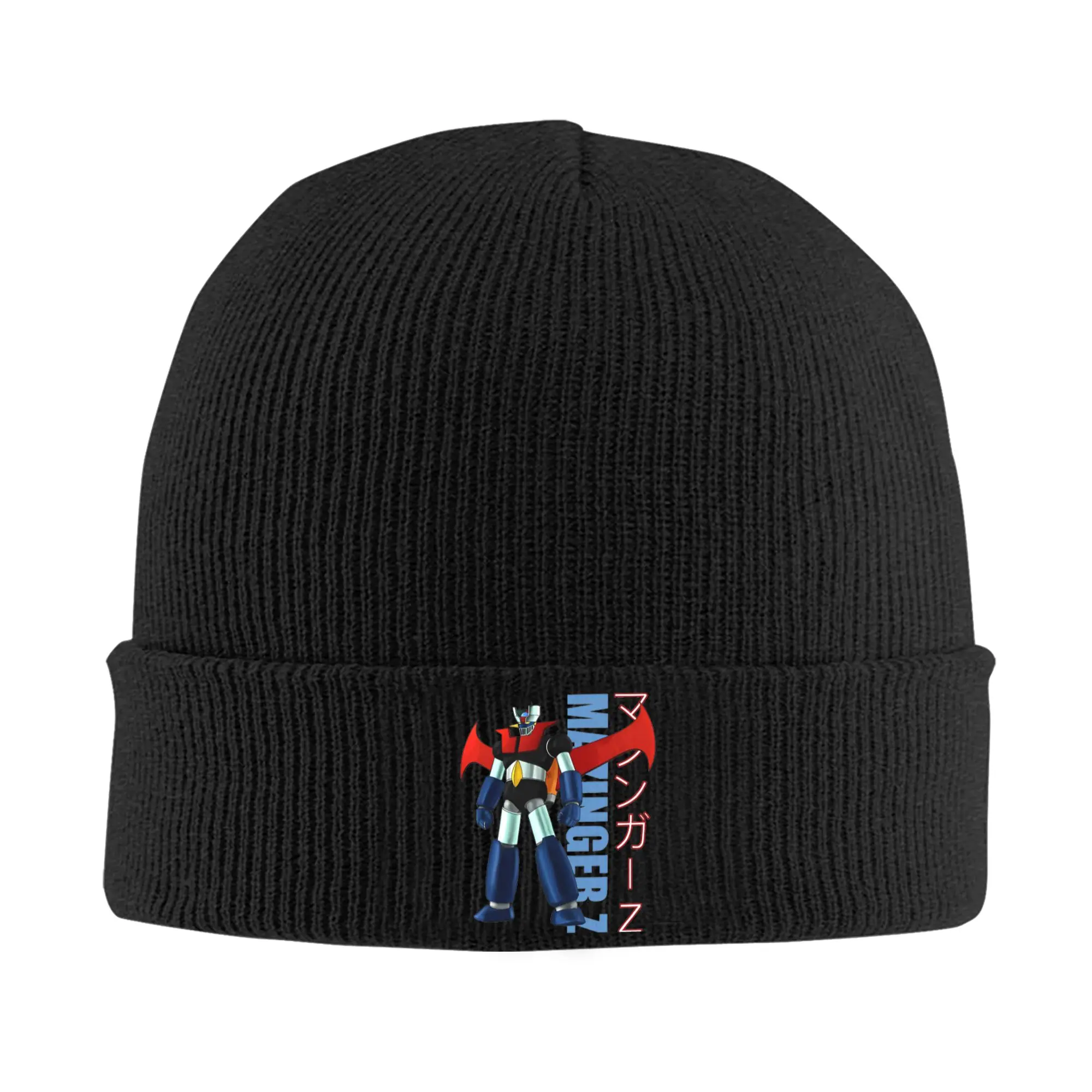 Mazinger Z Knitted Caps Women's Men's Skullies Beanies Autumn Winter Hat Acrylic Anime Robots Crochet Caps