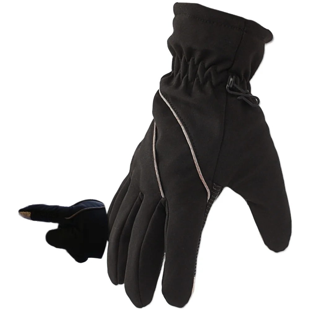 Thermal Cycling Gloves for Outdoor Rides Windproof Design Touchscreen Functionality Fleece Lining and Textured Palm