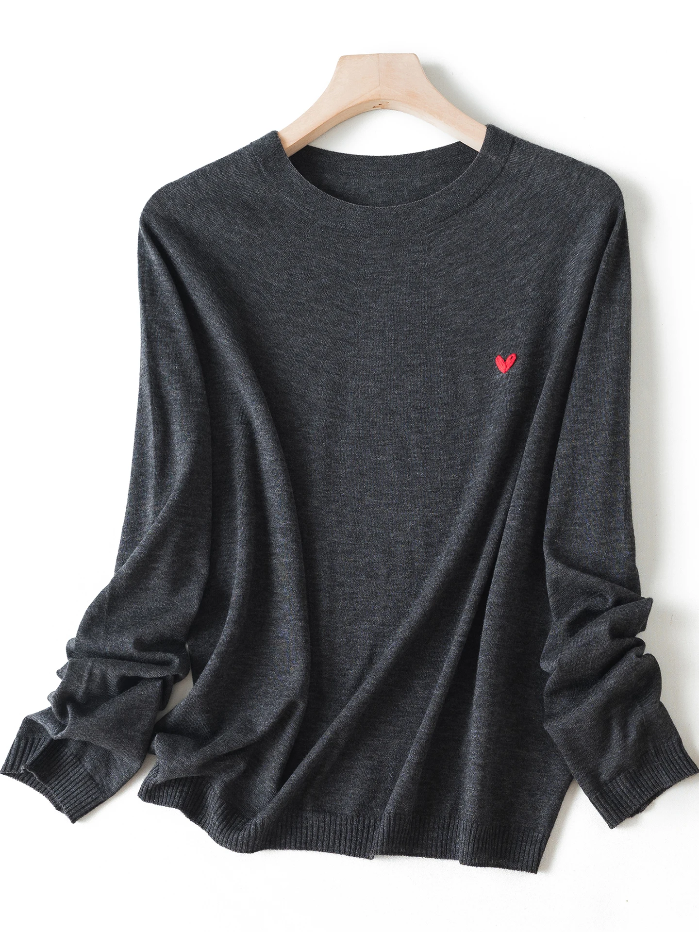 

Мягкая цельная трикотажная футболка Sl из ацетата Camere Lyocell с вышивкой, базовый слой, трикотажный свитер, женская мода