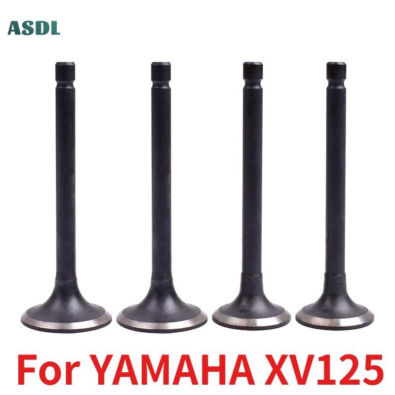 

125cc Motorcycle Engine Inlet Outlet Intake Valve Exhaust Valve Stem Kit For YAMAHA XV125 XV 125 Motorcycle Parts