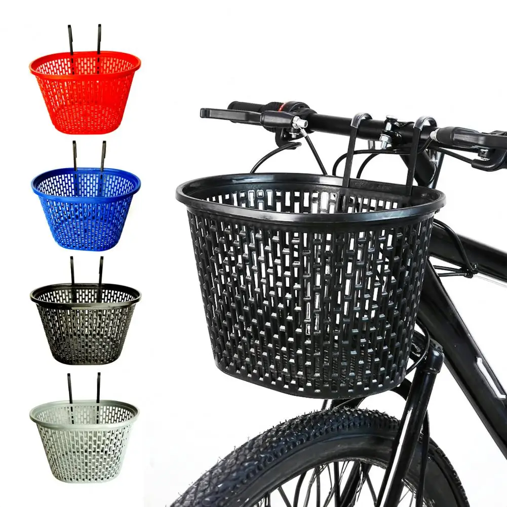 Bicycle Basket Hollow Out Plastic Basket Folding Bike MTB Bike Organizer Basket Cycling Handlebar Rear Bicycle Accessories