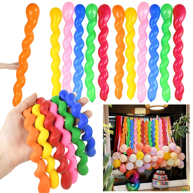 20/50Pcs Mehrfarbige Spirale Lange Ballon Schraube Twisted Latex Ballon Für Kinder Geburtstag Hochzeit Party Decor Globos Spielzeug baby Dusche – Detail 8