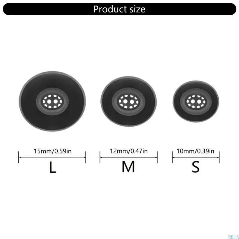 تغطي سماعات الرأس R91a نصائح الأذن لخطوط الأذن للبراعم 4 سماعات أذن أذن طرف أذن ترقية